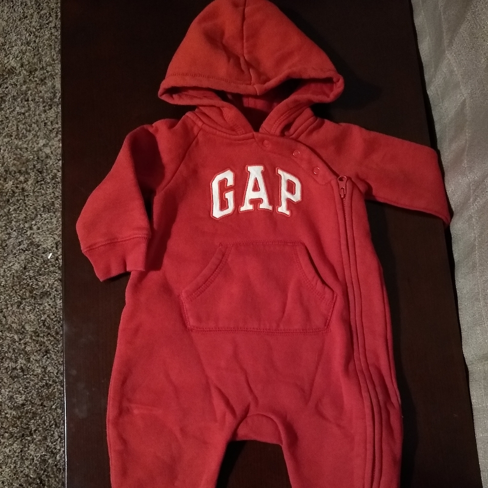 Baby Gap Red One Piece Sweat Suit
